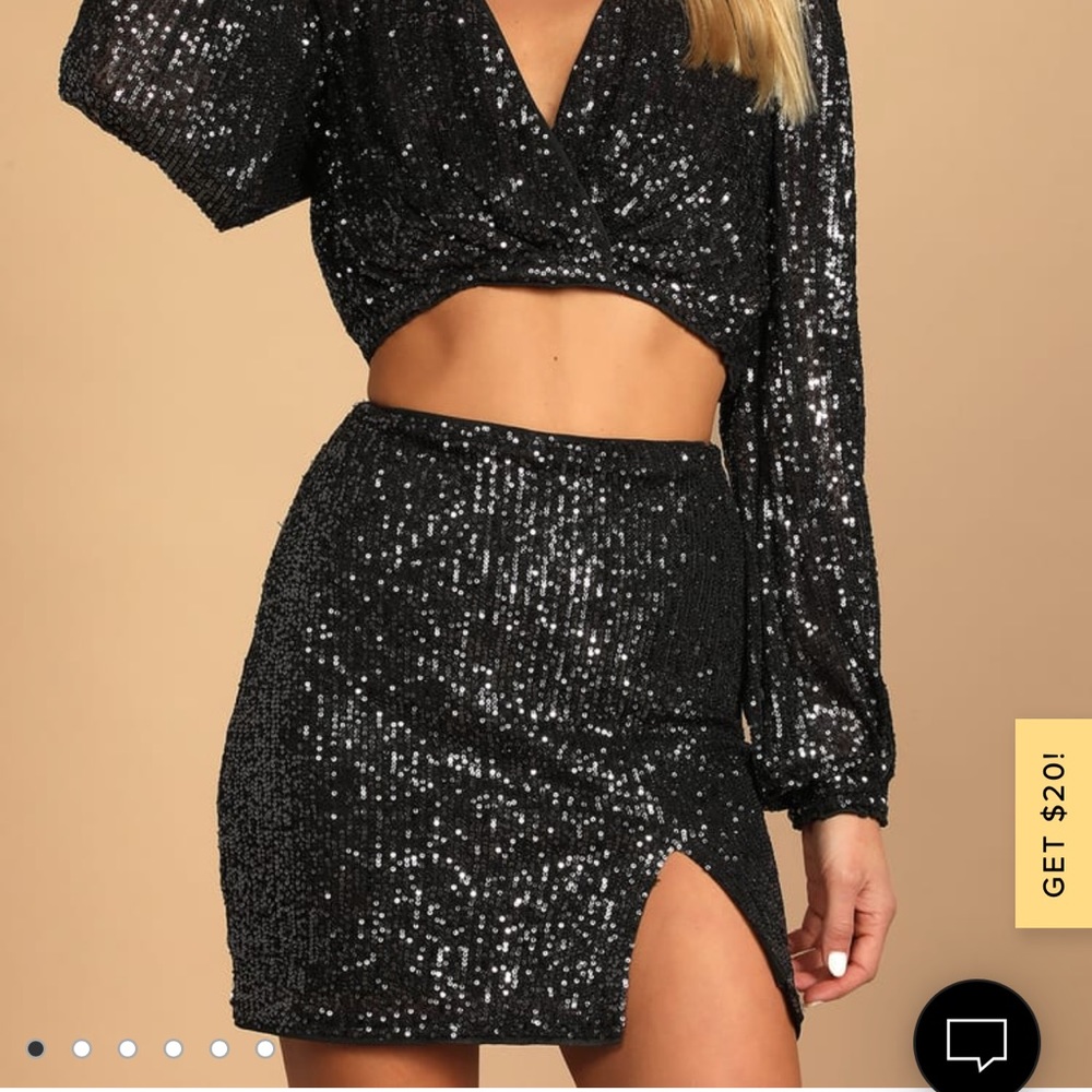 Lulus two piece sequin set